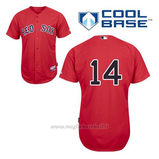 Maglia Baseball Uomo Boston Red Sox 14 Jim Rice Rosso Alterner Cool Base